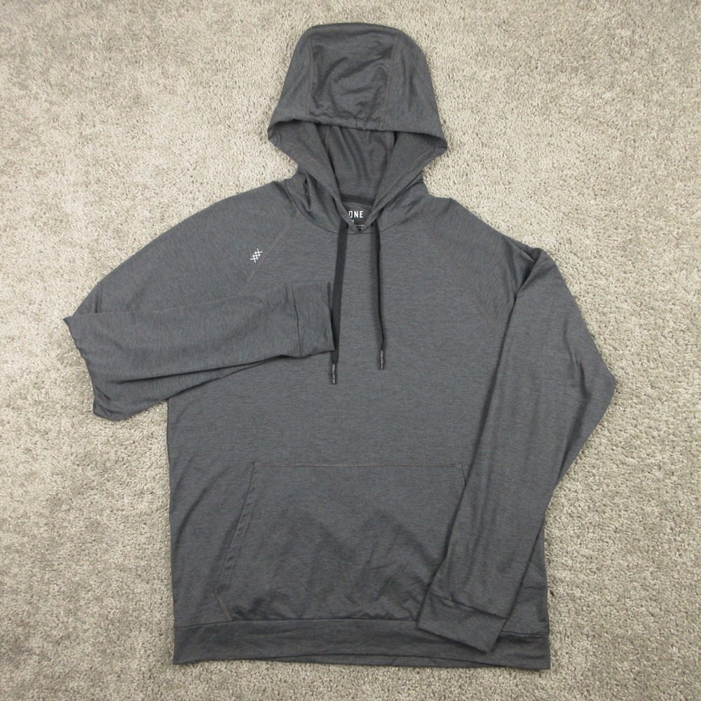 Rhone Sweater Mens Medium Gray OOO Pullover Hoodie Sweatshirt Performance Gym